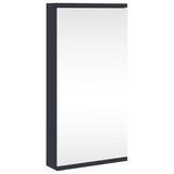 Corner Bathroom Mirror Cabinet Grey 30x24x60 cm - Front View