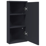 Corner Bathroom Mirror Cabinet Grey 30x24x60 cm - Top-Down View