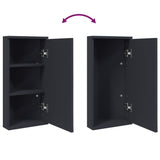 Corner Bathroom Mirror Cabinet Grey 30x24x60 cm - Close-Up Angle