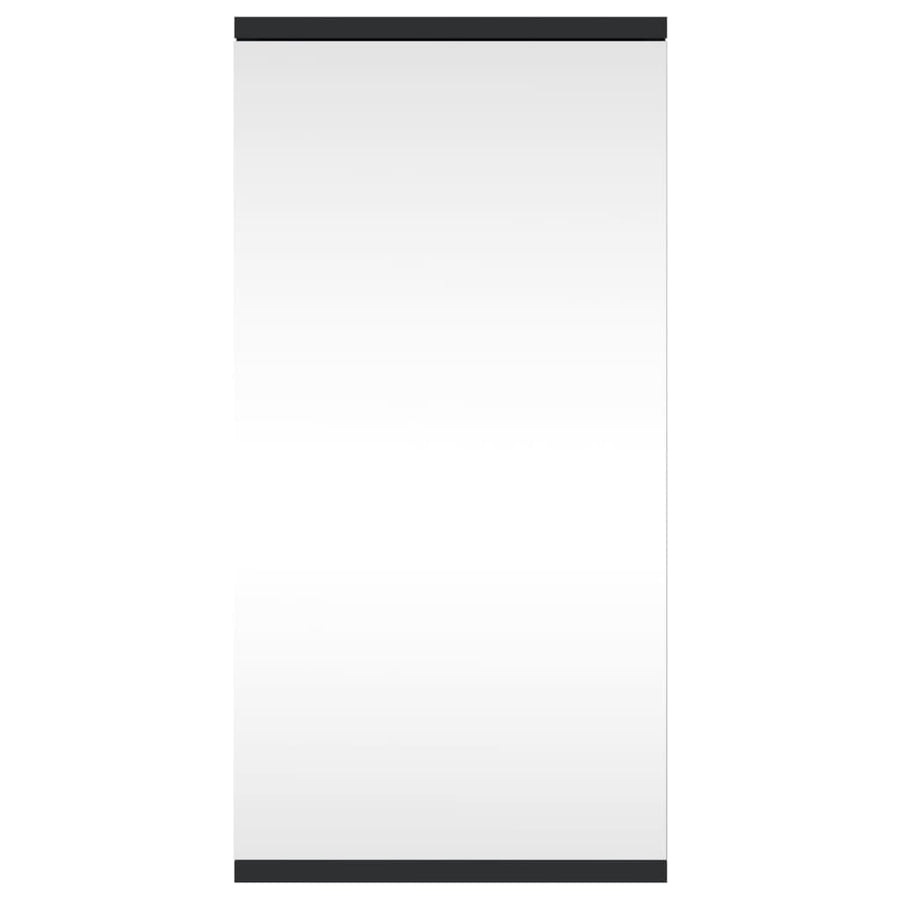 Corner Bathroom Mirror Cabinet Black 30x24x60 cm
