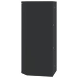 Corner Bathroom Mirror Cabinet Black 30x24x60 cm - Rear View