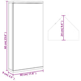 Corner Bathroom Mirror Cabinet Black 30x24x60 cm - Extra Image