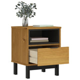 Bedside Cabinet FLAM 40x35x50 cm Solid Wood Pine - Side View