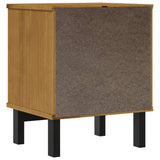 Bedside Cabinet FLAM 40x35x50 cm Solid Wood Pine - Close-Up Angle