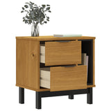 Bedside Cabinet FLAM 49x35x50 cm Solid Wood Pine - Side View