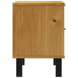 Bedside Cabinet FLAM 49x35x50 cm Solid Wood Pine - Rear View