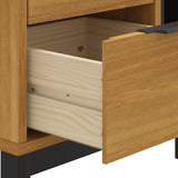 Bedside Cabinet FLAM 49x35x50 cm Solid Wood Pine - Low Angle