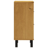 Bedside Cabinet FLAM 40x35x80 cm Solid Wood Pine - Rear View