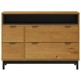 Drawer Cabinet FLAM 110x40x80 cm Solid Wood Pine