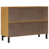 Drawer Cabinet FLAM 110x40x80 cm Solid Wood Pine - Close-Up Angle
