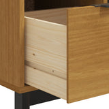 Drawer Cabinet FLAM 110x40x80 cm Solid Wood Pine - Low Angle