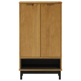 Shoe Cabinet FLAM 59.5x35x107 cm Solid Wood Pine - 45-Degree Angle