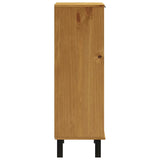 Shoe Cabinet FLAM 59.5x35x107 cm Solid Wood Pine - Rear View