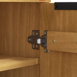 Shoe Cabinet FLAM 59.5x35x107 cm Solid Wood Pine - Low Angle