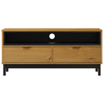 TV Cabinet FLAM 110x40x50 cm Solid Wood Pine