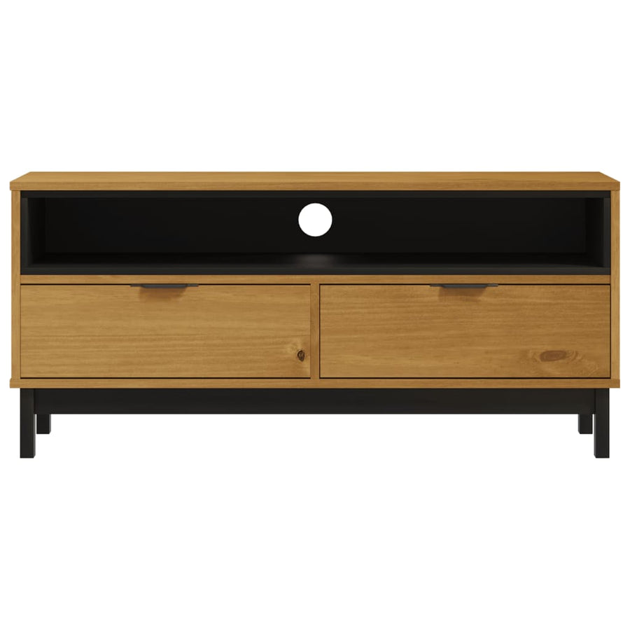 TV Cabinet FLAM 110x40x50 cm Solid Wood Pine