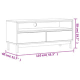 TV Cabinet FLAM 110x40x50 cm Solid Wood Pine