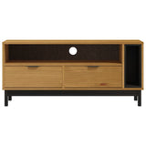 TV Cabinet FLAM 110x40x50 cm Solid Wood Pine - 45-Degree Angle