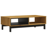 Coffee Table FLAM 100x50x32.5 cm Solid Wood Pine - Front View