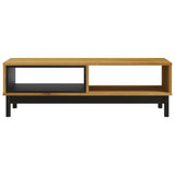 Coffee Table FLAM 100x50x32.5 cm Solid Wood Pine - Top-Down View