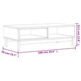 Coffee Table FLAM 100x50x32.5 cm Solid Wood Pine - Extra Image