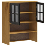 Top for Highboard with Glass Doors FLAM Solid Wood Pine - Top-Down View
