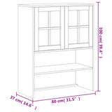 Top for Highboard with Glass Doors FLAM Solid Wood Pine - Extra Image