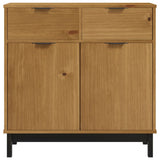 Sideboard FLAM 80x40x80 cm Solid Wood Pine - 45-Degree Angle