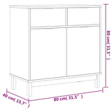 Sideboard FLAM 80x40x80 cm Solid Wood Pine