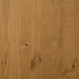 Sideboard with Glass Door FLAM 110x40x80 cm Solid Wood Pine
