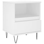 Bedside Cabinet White 40x35x50 cm Engineered Wood