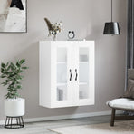 Wall Mounted Cabinet White 69.5x34x90 cm Engineered Wood