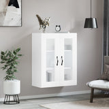 Wall Mounted Cabinet White 69.5x34x90 cm Engineered Wood - Side View