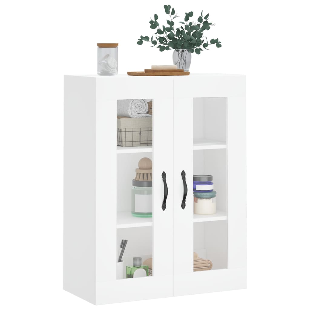 Wall Mounted Cabinet White 69.5x34x90 cm Engineered Wood