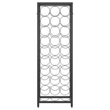 Wine Rack for 27 Bottles Black 34x18x100 cm Wrought Iron - Side View