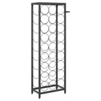 Wine Rack for 27 Bottles Black 34x18x100 cm Wrought Iron