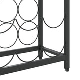 Wine Rack for 27 Bottles Black 34x18x100 cm Wrought Iron - Rear View