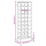 Wine Rack for 27 Bottles Black 34x18x100 cm Wrought Iron - Close-Up Angle