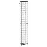 Wine Rack for 57 Bottles Black 34x18x200 cm Wrought Iron
