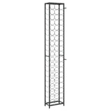 Wine Rack for 57 Bottles Black 34x18x200 cm Wrought Iron - 45-Degree Angle