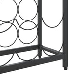 Wine Rack for 57 Bottles Black 34x18x200 cm Wrought Iron - Rear View