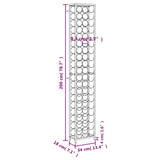 Wine Rack for 57 Bottles Black 34x18x200 cm Wrought Iron - Close-Up Angle