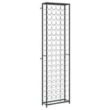 Wine Rack for 95 Bottles Black 54x18x200 cm Wrought Iron - Front View