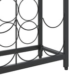 Wine Rack for 95 Bottles Black 54x18x200 cm Wrought Iron - Rear View