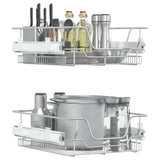 Pull-Out Wire Baskets 2 pcs Silver 45 cm - Side View