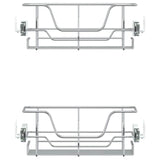 Pull-Out Wire Baskets 2 pcs Silver 45 cm - 45-Degree Angle