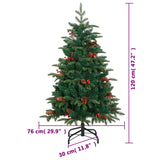 Artificial Hinged Christmas Tree with Cones and Berries 120 cm - Extra Image