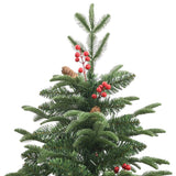Artificial Hinged Christmas Tree with Cones and Berries 180 cm - Top-Down View