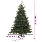 Artificial Hinged Christmas Tree with Cones and Berries 180 cm - Extra Image