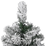 Artificial Hinged Christmas Tree with Flocked Snow 120 cm - Top-Down View